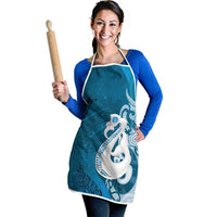 New Zealand Matariki Apron Maori Manaia Galaxy Silver Fern Blue Color