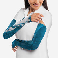 New Zealand Matariki Arm Sleeves Maori Manaia Galaxy Silver Fern Blue Color