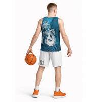 New Zealand Matariki Basketball Jersey Maori Manaia Galaxy Silver Fern Blue Color