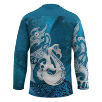 New Zealand Matariki Hockey Jersey Maori Manaia Galaxy Silver Fern Blue Color