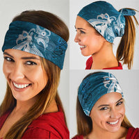 New Zealand Matariki Neck Gaiter Maori Manaia Galaxy Silver Fern Blue Color