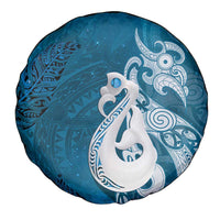 New Zealand Matariki Spare Tire Cover Maori Manaia Galaxy Silver Fern Blue Color