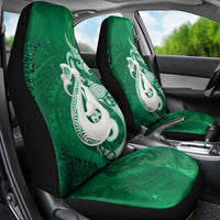New Zealand Matariki Car Seat Cover Maori Manaia Galaxy Silver Fern Green Color LT22 - Polynesian Pride