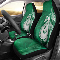 New Zealand Matariki Car Seat Cover Maori Manaia Galaxy Silver Fern Green Color LT22 - Polynesian Pride
