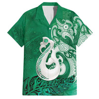 New Zealand Matariki Hawaiian Shirt Maori Manaia Galaxy Silver Fern Green Color LT22 Green - Polynesian Pride