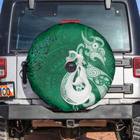 New Zealand Matariki Spare Tire Cover Maori Manaia Galaxy Silver Fern Green Color LT22 Green - Polynesian Pride