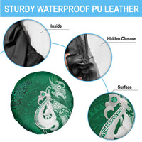 New Zealand Matariki Spare Tire Cover Maori Manaia Galaxy Silver Fern Green Color LT22 - Polynesian Pride