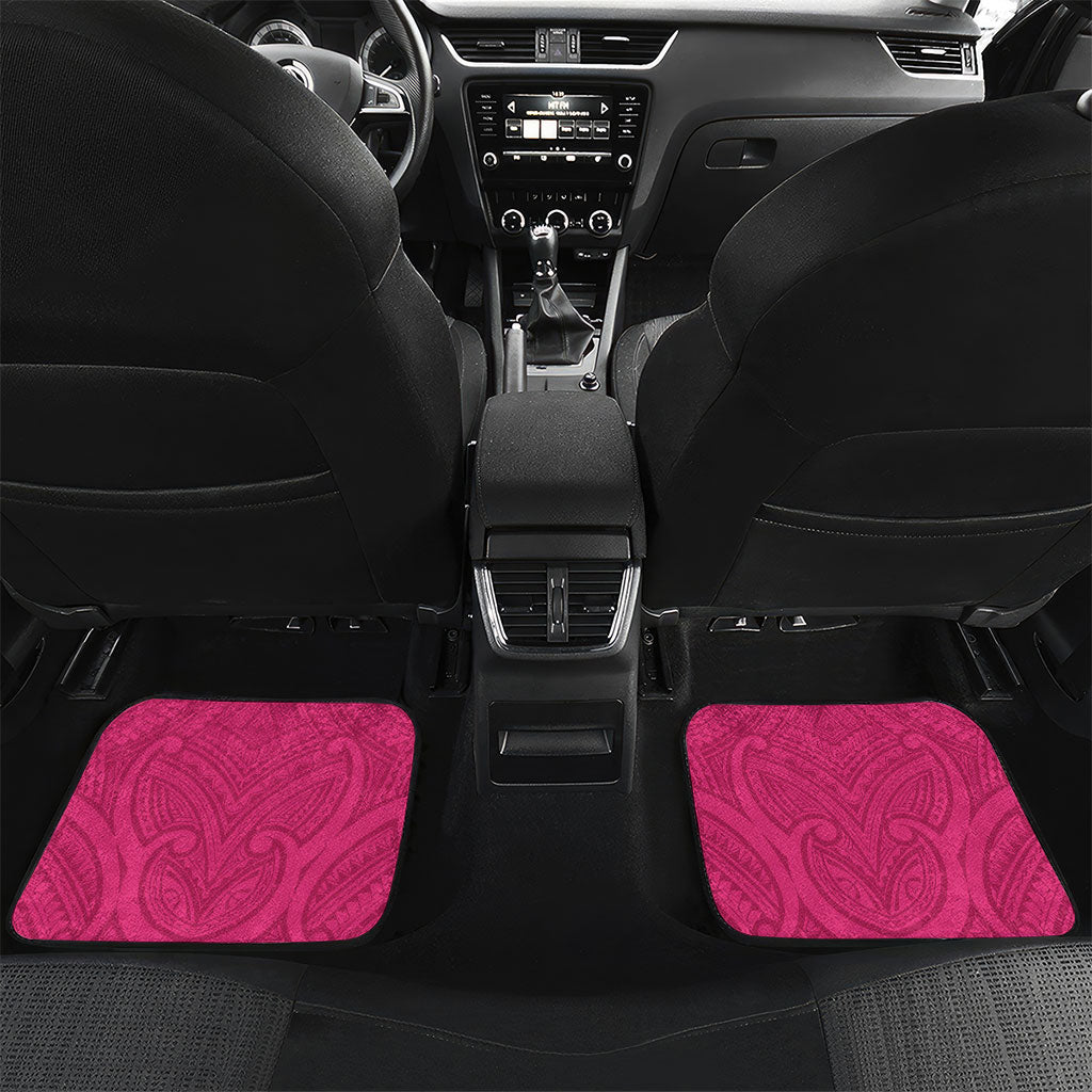 New Zealand Breast Cancer Awareness Car Mats Pink Ribbon Butterfly Maori Pattern