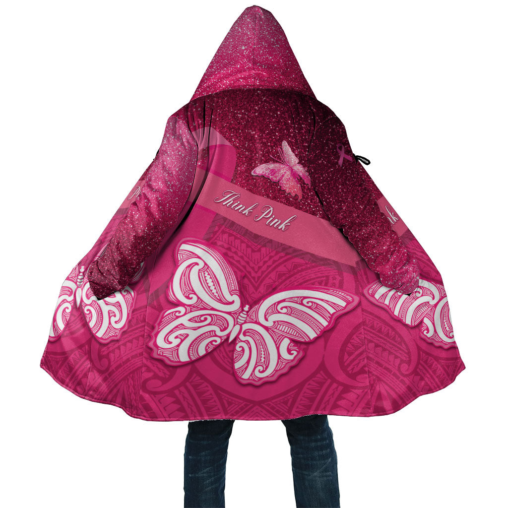 New Zealand Breast Cancer Awareness Cloak Pink Ribbon Butterfly Maori Pattern