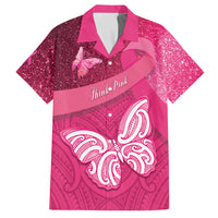 New Zealand Breast Cancer Awareness Hawaiian Shirt Pink Ribbon Butterfly Maori Pattern