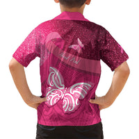 New Zealand Breast Cancer Awareness Hawaiian Shirt Pink Ribbon Butterfly Maori Pattern