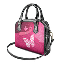 New Zealand Breast Cancer Awareness Shoulder Handbag Pink Ribbon Butterfly Maori Pattern