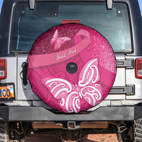 New Zealand Breast Cancer Awareness Spare Tire Cover Pink Ribbon Butterfly Maori Pattern