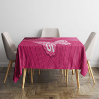 New Zealand Breast Cancer Awareness Tablecloth Pink Ribbon Butterfly Maori Pattern