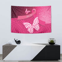 New Zealand Breast Cancer Awareness Tapestry Pink Ribbon Butterfly Maori Pattern