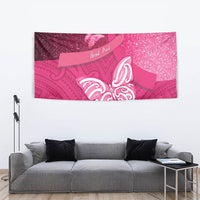 New Zealand Breast Cancer Awareness Tapestry Pink Ribbon Butterfly Maori Pattern