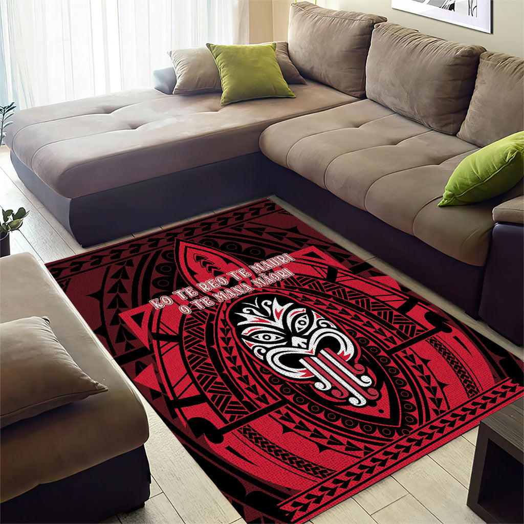 New Zealand Maori Language Week Area Rug Te Wiki O Te Reo Maori Hei Tiki LT22 - Polynesian Pride