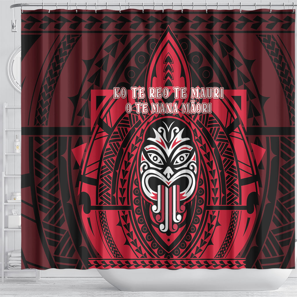 New Zealand Maori Language Week Shower Curtain Te Wiki O Te Reo Maori Hei Tiki LT22 - Polynesian Pride