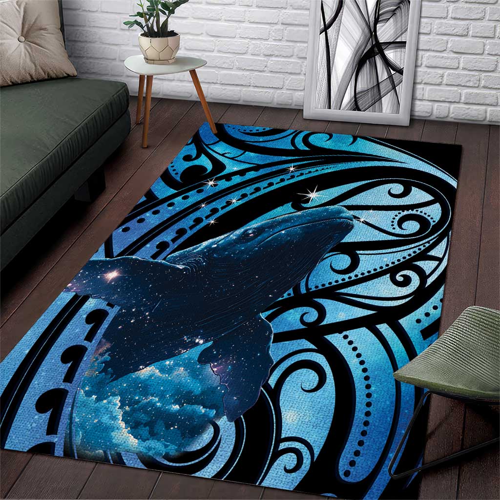 New Zealand Matariki Area Rug Maori Humpback Whale Galaxy