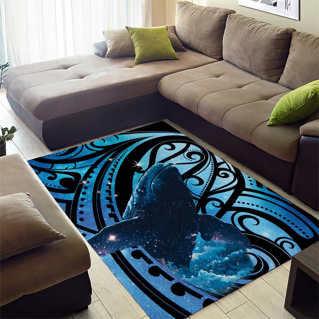 New Zealand Matariki Area Rug Maori Humpback Whale Galaxy