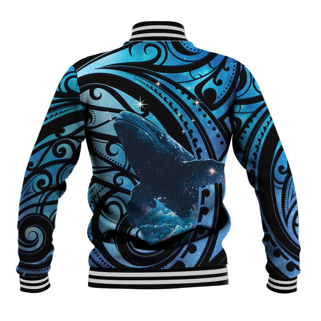 New Zealand Matariki Baseball Jacket Maori Humpback Whale Galaxy
