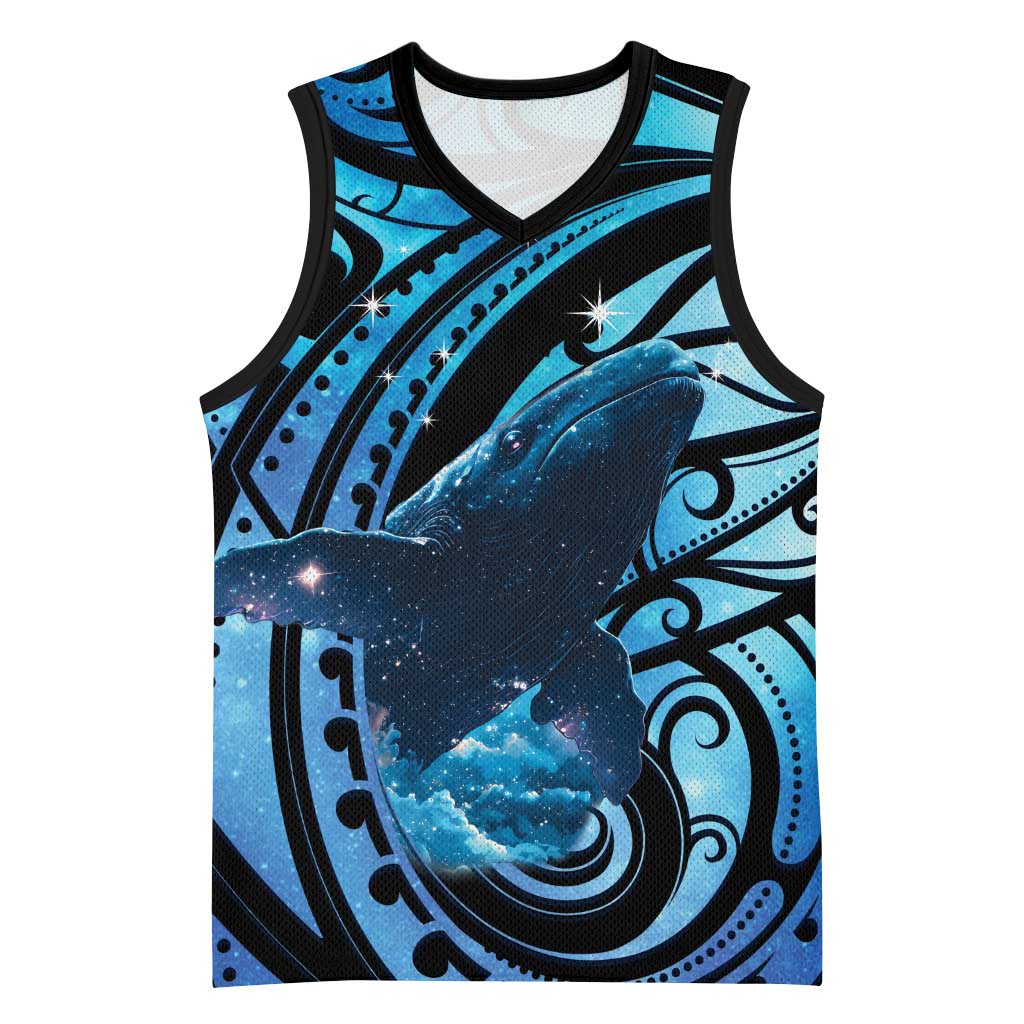 New Zealand Matariki Basketball Jersey Maori Humpback Whale Galaxy