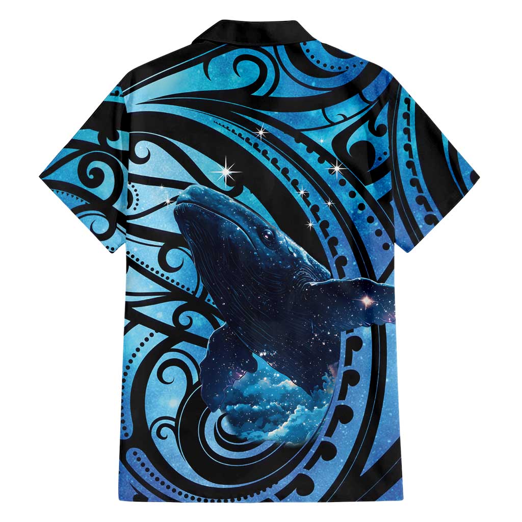 New Zealand Matariki Family Matching Summer Maxi Dress and Hawaiian Shirt Maori Humpback Whale Galaxy LT22 - Polynesian Pride