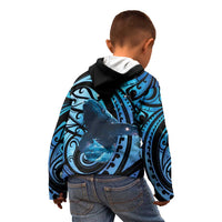 New Zealand Matariki Kid Hoodie Maori Humpback Whale Galaxy