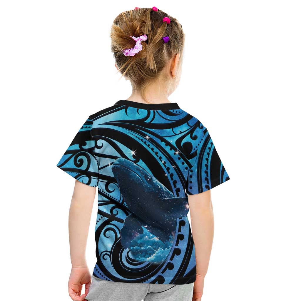 New Zealand Matariki Kid T Shirt Maori Humpback Whale Galaxy