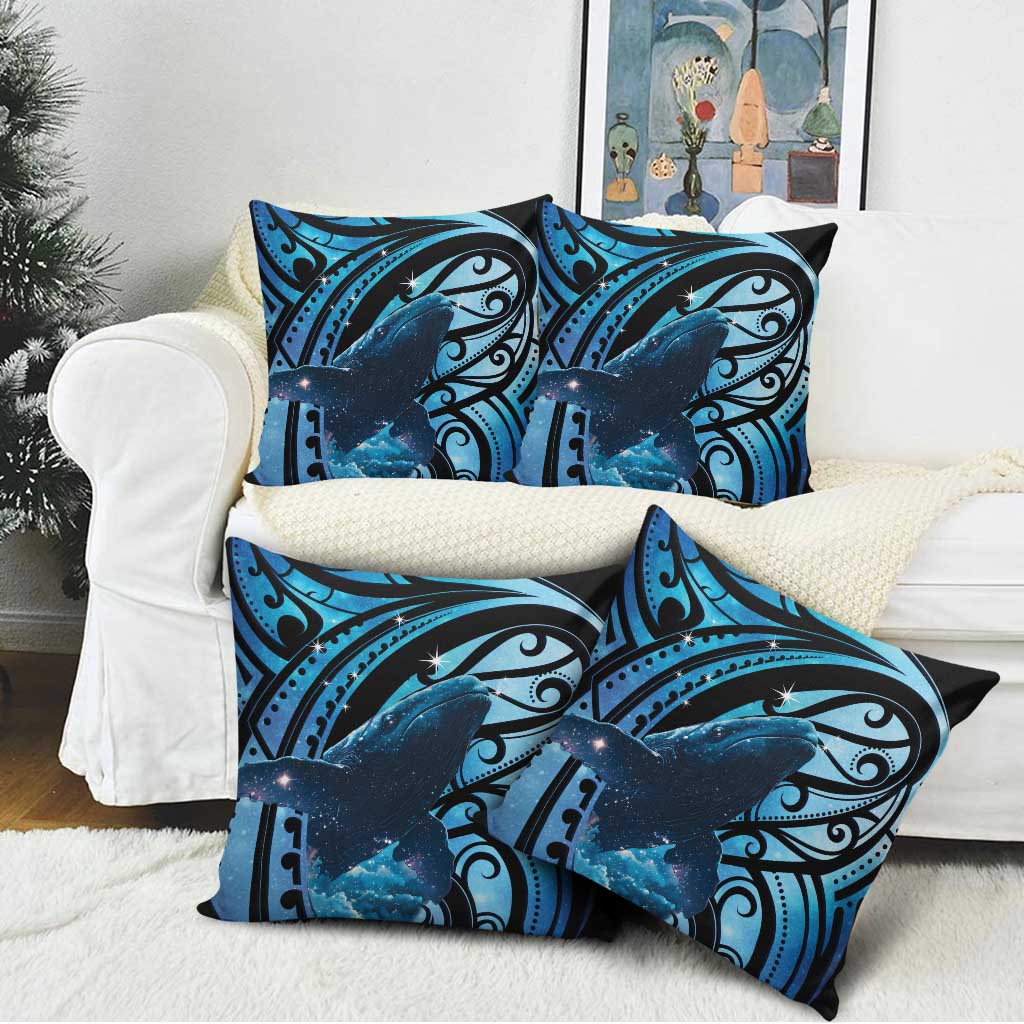 New Zealand Matariki Pillow Cover Maori Humpback Whale Galaxy