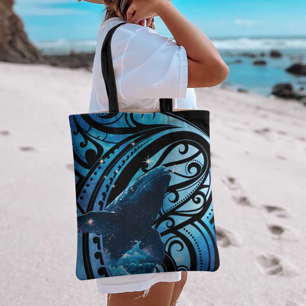 New Zealand Matariki Tote Bag Maori Humpback Whale Galaxy