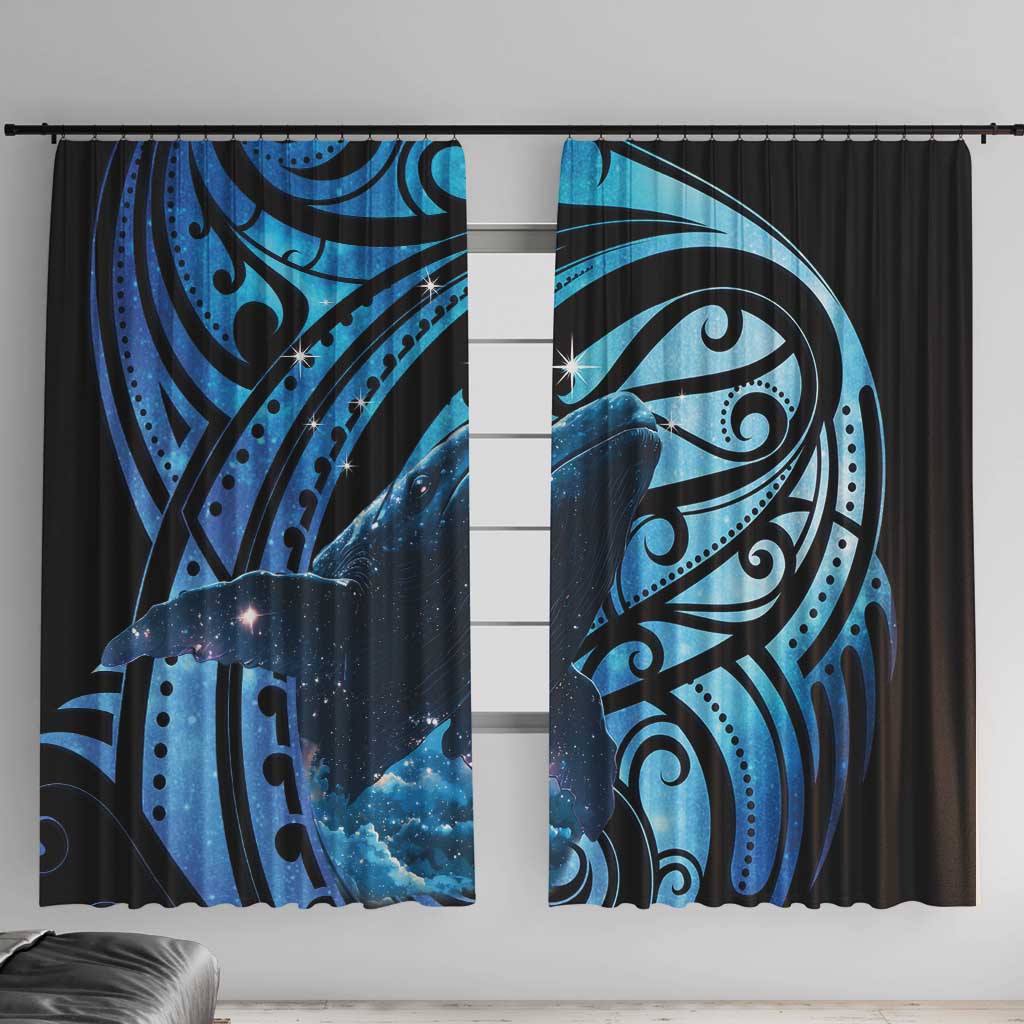 New Zealand Matariki Window Curtain Maori Humpback Whale Galaxy
