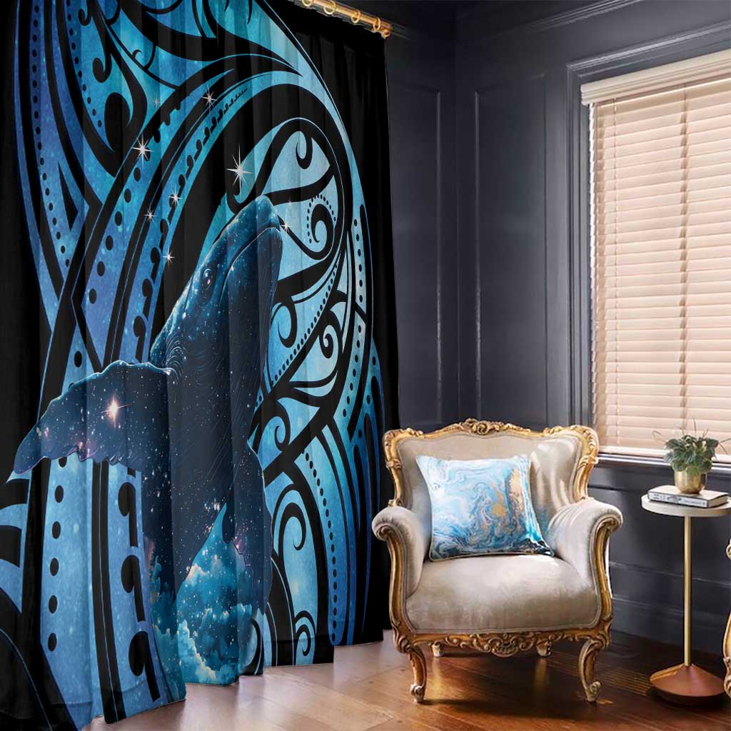 New Zealand Matariki Window Curtain Maori Humpback Whale Galaxy