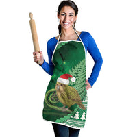 New Zealand Kakapo Christmas In July Apron Silver Fern Santa Xmas Green Color