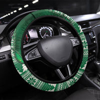 New Zealand Kakapo Christmas In July Steering Wheel Cover Silver Fern Santa Xmas Green Color