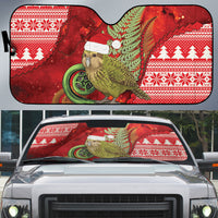 New Zealand Kakapo Christmas In July Auto Sun Shade Silver Fern Santa Xmas Red Color