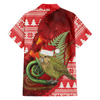 New Zealand Kakapo Christmas In July Hawaiian Shirt Silver Fern Santa Xmas Red Color