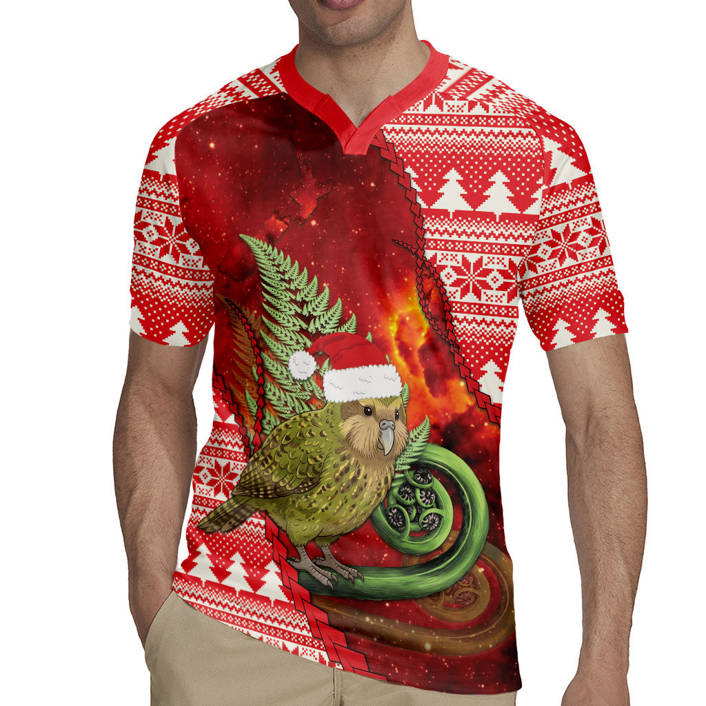 New Zealand Kakapo Christmas In July Rugby Jersey Silver Fern Santa Xmas Red Color