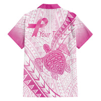 Breast Cancer Awareness Personalised Family Matching Mermaid Dress and Hawaiian Shirt Pink Ribbon Turtle Polynesian Pattern White LT22 - Polynesian Pride
