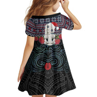 New Zealand Hei Tiki Christmas In July Family Matching Off Shoulder Maxi Dress and Hawaiian Shirt Pohutukawa Santa Xmas Polynesian Pattern