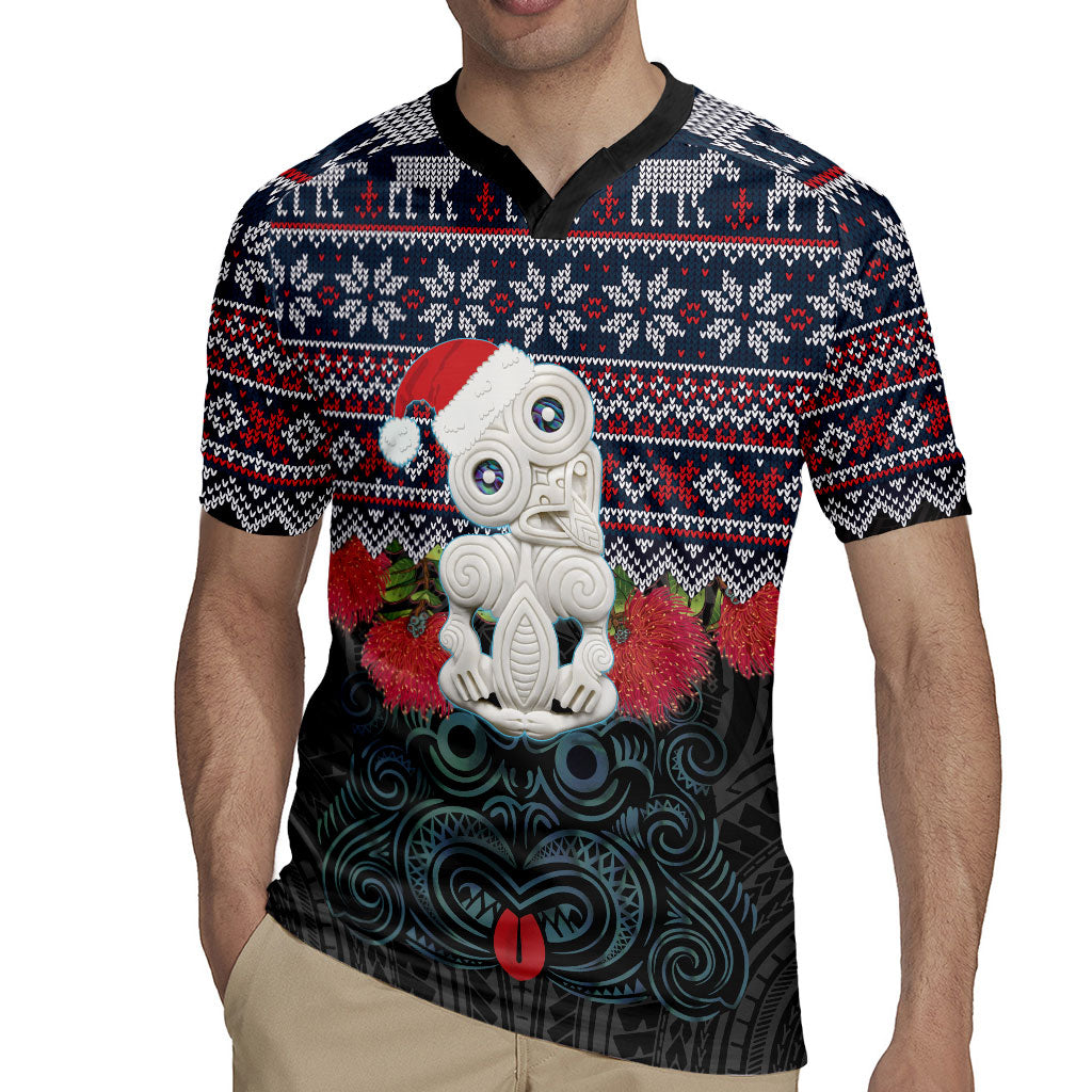 New Zealand Hei Tiki Christmas In July Rugby Jersey Pohutukawa Santa Xmas Polynesian Pattern