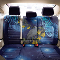 New Zealand Kokako Bird Back Car Seat Cover Kowhai Galaxy Style Polynesian Pattern