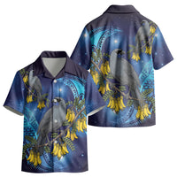 New Zealand Kokako Bird Kid Hawaiian Shirt Kowhai Galaxy Style Polynesian Pattern LT22 - Polynesian Pride