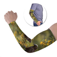 New Zealand Kaka Bird Arm Sleeves Kowhai Flower Landscape Style