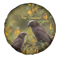 New Zealand Kaka Bird Spare Tire Cover Kowhai Flower Landscape Style