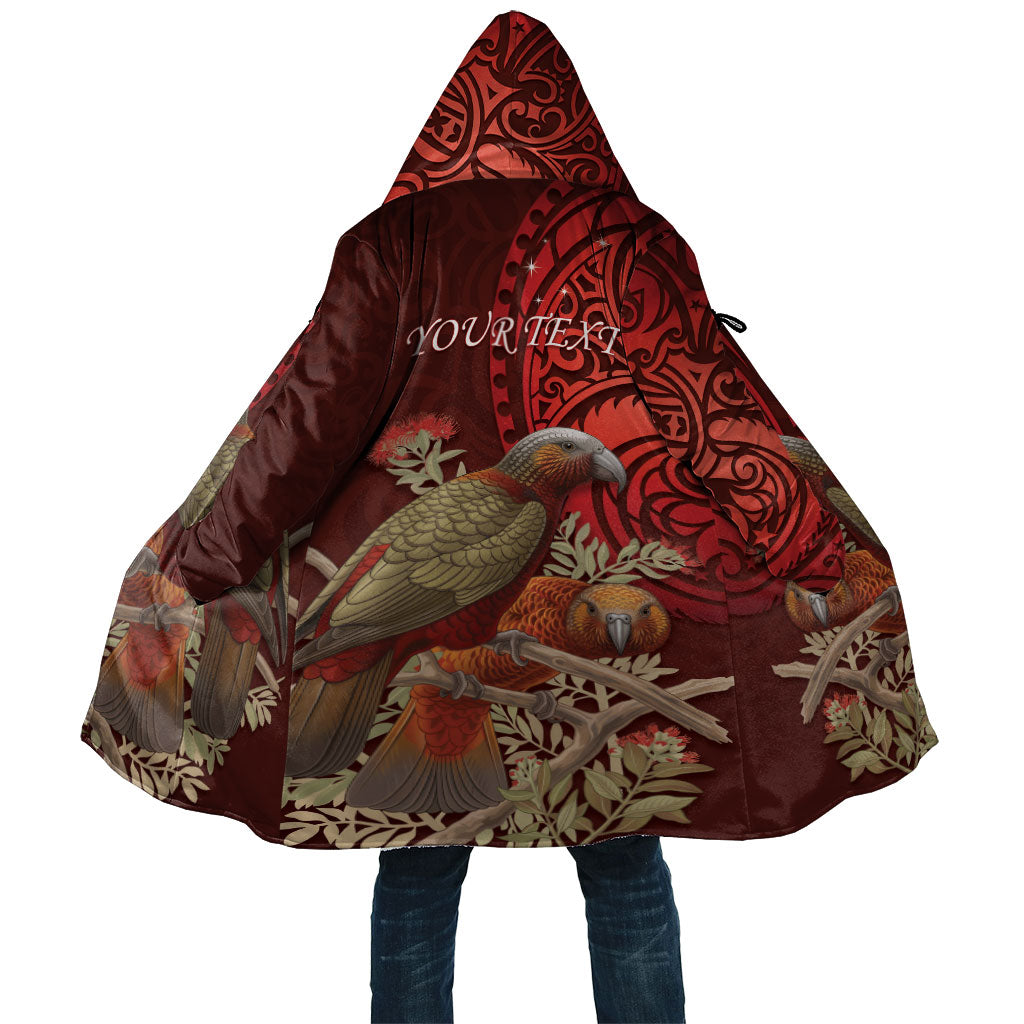 New Zealand Kaka Bird Personalised Cloak Pohutukawa Matariki Maori Pattern
