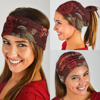 New Zealand Kaka Bird Personalised Neck Gaiter Pohutukawa Matariki Maori Pattern