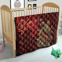New Zealand Kaka Bird Personalised Quilt Pohutukawa Matariki Maori Pattern