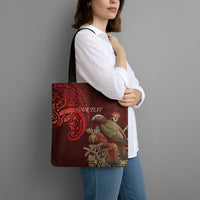 New Zealand Kaka Bird Personalised Tote Bag Pohutukawa Matariki Maori Pattern LT22 - Polynesian Pride