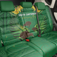 South Canterbury Anniversary Day Back Car Seat Cover Kiwi Kowhai Silver Fern Maori Pattern LT22 - Polynesian Pride